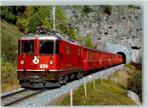Andermatt 1984 Rhätische Bahn Elektrische Lokomotive Ge 4/4 II Nr. 621 - 633 50 t 90 km/h 1700 kW Baujahr Ort lt. Stempel