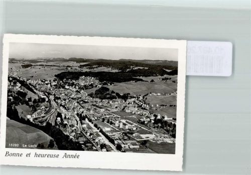 Le Locle Fliegeraufnahme Neujahr Foto 10cm x 7cm, rückseitig Haftspuren