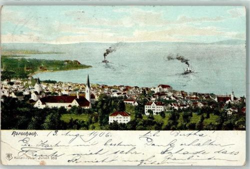 9400 Rorschach 1906 Gebrauchsspuren Personendampfschiffe