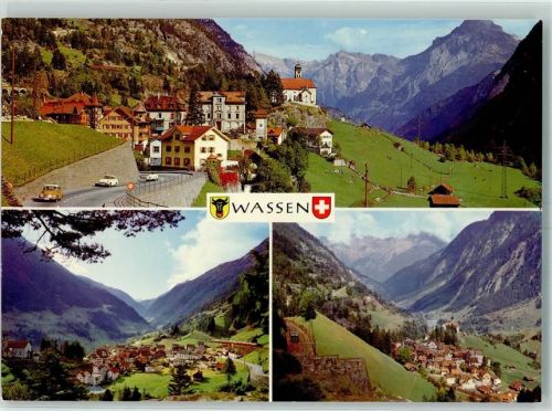 6484 Wassen UR 1976 - an der Gotthardstrasse Oldtimer