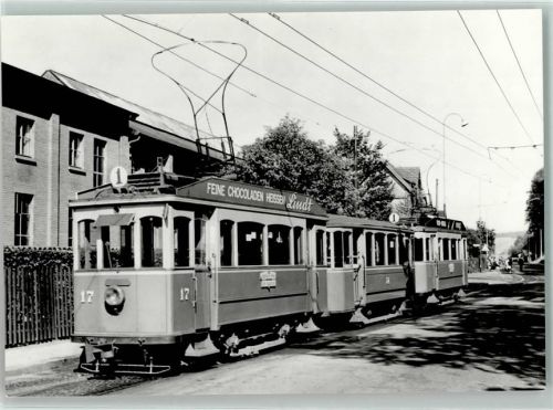 9642 Ebnat-Kappel - Straßenbahn No 1 VB Be 2/2 17 übernimmt den B2 54 von Be 2/2 10 Ort lt. Fotograf