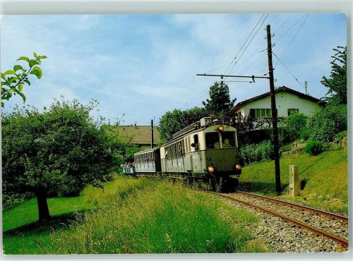 Blonay 1915 Chemin de fer musee Chamby Automatrice BCFeh 4/4 avec sa rame du Chemin de fer Loeche