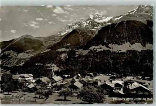 Champéry 1957 et les Dents du Midi
