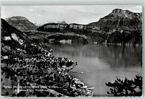 6442 Gersau - am Vierwaldstättersee gegen Frohnalp Kaiserstock und Niederbauen