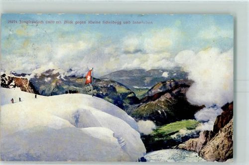 Jungfraujoch 1917 Blick gegen Kleine Scheidegg und Interlaken Wanderer