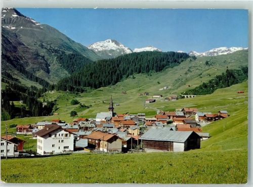 Rueras 1965 mit Piz Cavradi und Badus Bündner Oberland