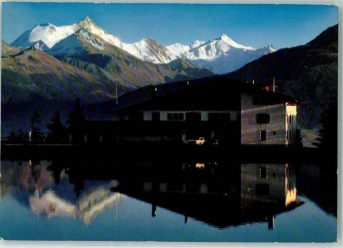 Montana 1969 Valais Le lac de Grenon avec au fond le Weisshorn et le Zinal-Rothorn