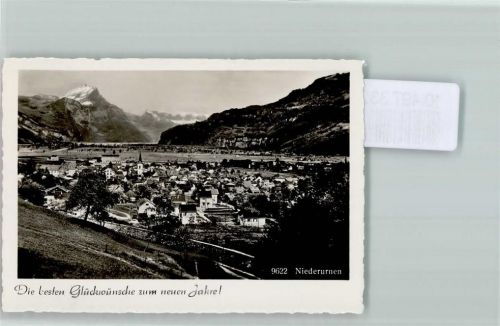 Niederurnen Neujahr Kirche Foto 10cm x 7cm, rückseitig Haftspuren