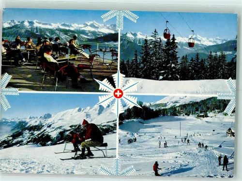 Montana Au Grand Signal Telecabine du Grand Signal Skibobs a Chetzeron Ecole Suisse de ski de Montana Crans Winter