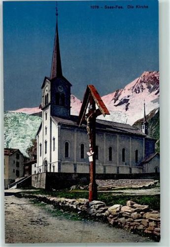Saas-Fee Kirche Kreuz