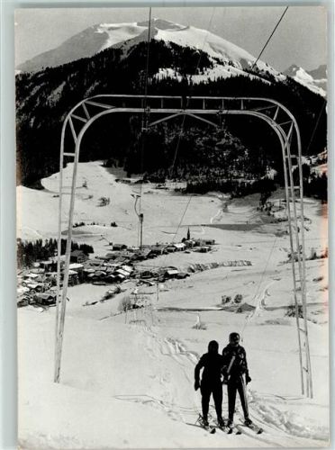 Bergün 1974 Skilift Skifahrer
