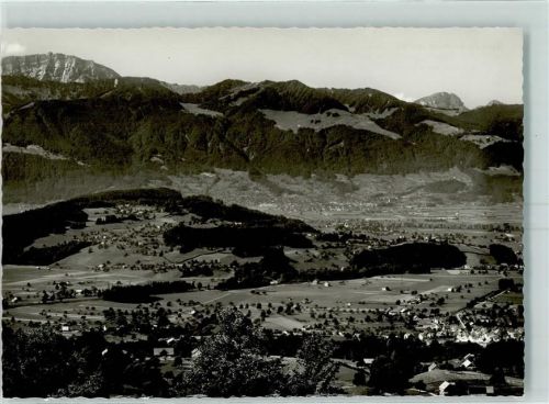 8717 Benken SG - Blick gegen Maria Bildstein SG mit Reichenburg Köpfler Kistleralp und Wäggitaler Auberg