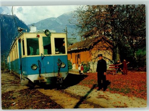 Ponte Brolla 1965 Elektrische Bahn Locarno Ponte Brolla Bignasco LPB schweizerische Schmalspurbahn BCFe 4/4