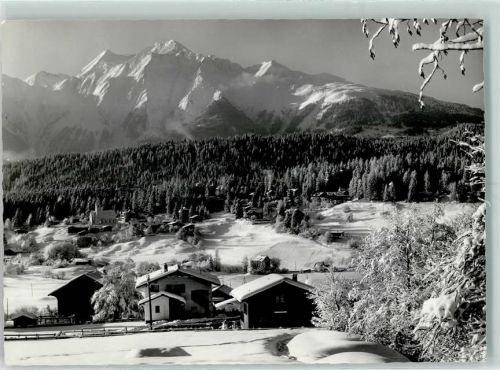 Flims Waldhaus Flims-Waldhaus mit Piz Riein Winter