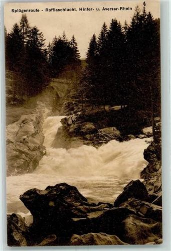 Andeer Splügenroute Rofflaschlucht Hinter und Averser Rhein