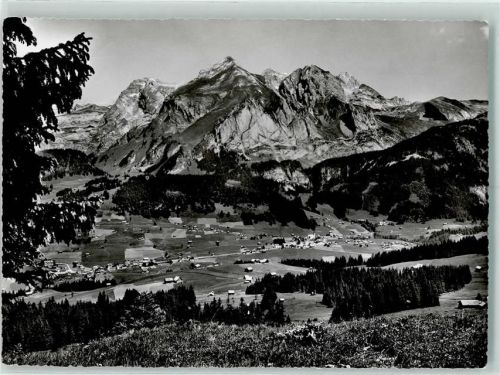 9658 Wildhaus - Obertoggenburg mit Säntis Schafberg und Altmann