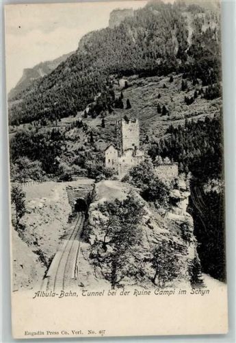 Albulabahn - Tunnel bei der Ruine Campi