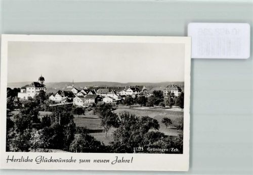 Grüningen Foto 10cm x 7cm Neujahrswunsch