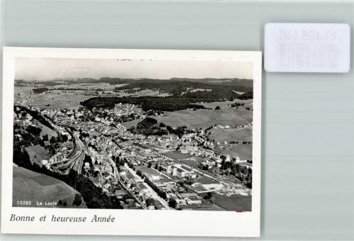Le Locle Foto 10cm x 7cm Fliegeraufnahme Neujahrswünsche
