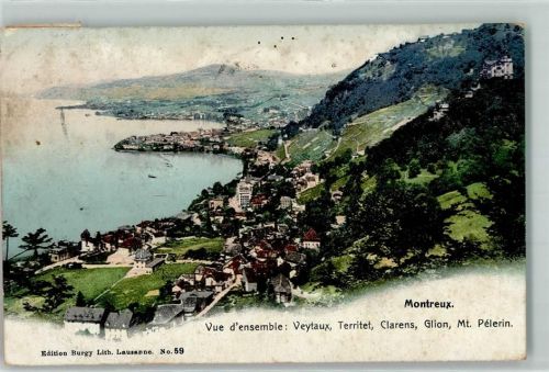 Montreux 1906 Veytaux Territet Clarens Glion Mont Pelerin