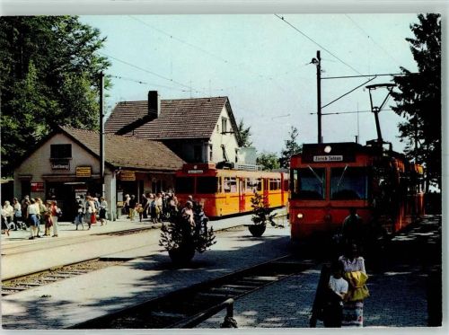 Uetliberg 1978 Station Uetliberg mit SZU Doppeltriebwagen Be 8/8 Nr. 31+32