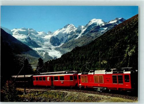 Berninabahn Berninabahn mit Morteratschgletscher Bellavista Piz Bernina und Piz Morteratsch