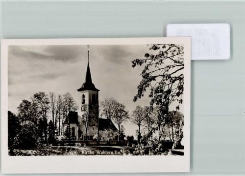 Wahlern Kirche Uhr Friedhof Foto 10cm x 7cm, rückseitig Haftspuren