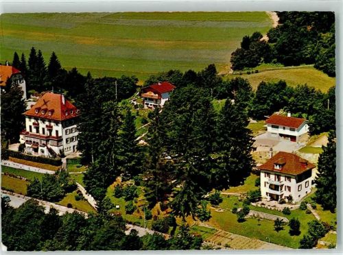 Prêles 1986 ob Bielersee Pension Vue des Alpes Flugaufnahme