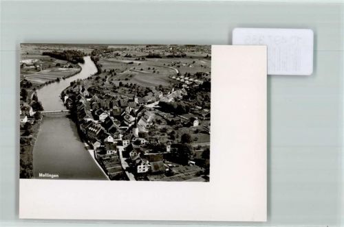 Mellingen Brücke Turm Foto 10cm x 7cm, rückseitig Haftspuren