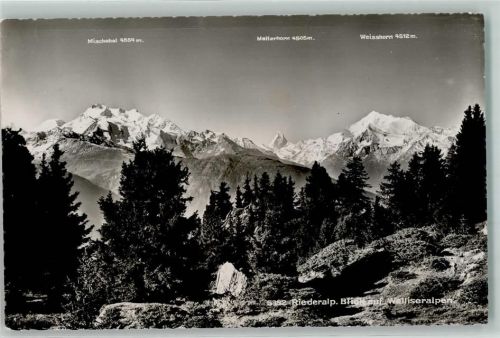 Riederalp Mischabel Matterhorn Weisshorn