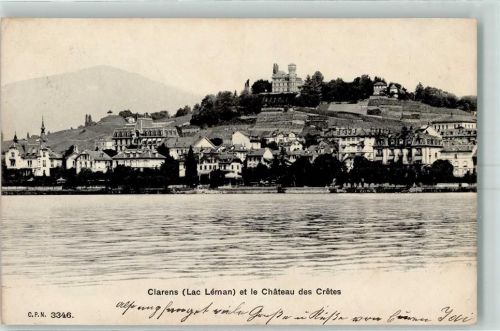 Clarens 1905 et le Chateau des Cretes
