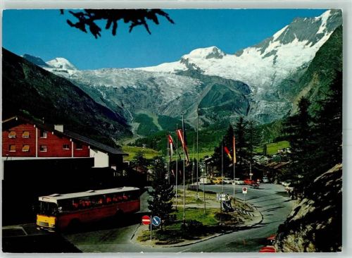 Saas-Fee Wallis mit Allalinhorn u. Alphubel Autopost