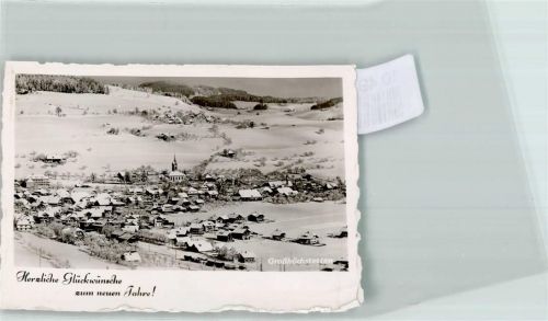 Grosshöchstetten Winter Fliegeraufnahme Neujahr Foto 10cm x 7cm, rückseitig Haftspuren