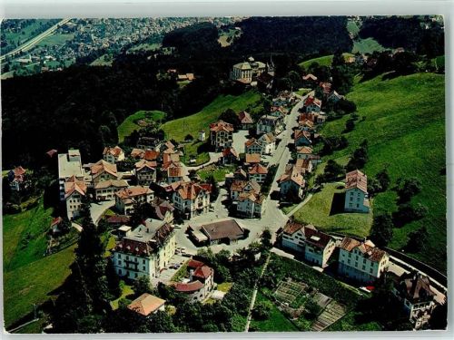 Walzenhausen Fliegeraufnahme Blick auf St Margrethen