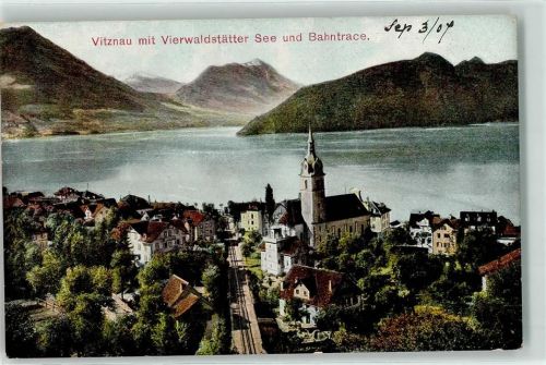 Vitznau Kirche Bahntrace See