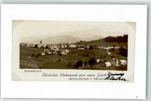 Schwellbrunn Neujahrswunsch Familie Bleicker zur Harmonie