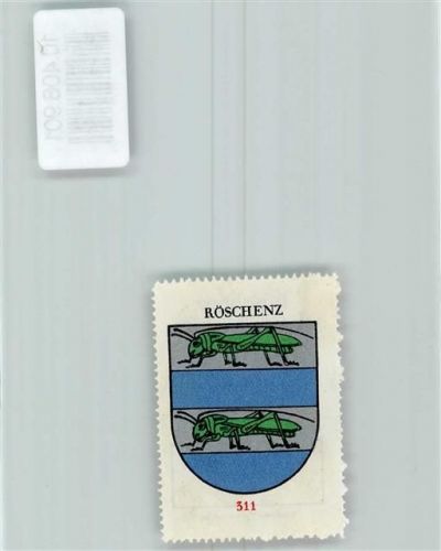 4244 Röschenz - Vignette Wappen Kaffee Hag ca 1920-1940 Heuschrecke