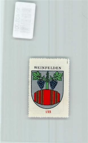 8570 Weinfelden - Vignette Wappen Kaffee Hag ca 1920-1940 Rebstock
