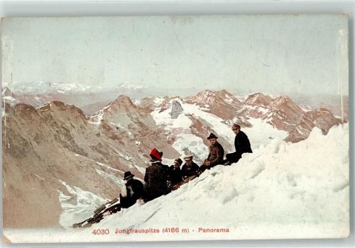 Jungfrau BE Wanderer auf der Spitze