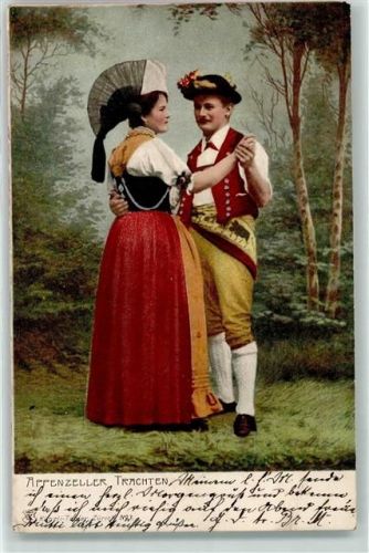 Appenzell 1905 Trachtenpaar