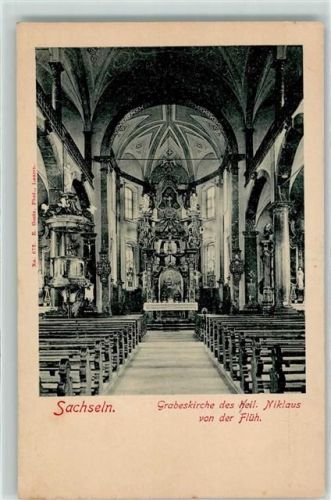 Sachseln Grabeskirche des heiligen Niklaus von der Flue Inneres