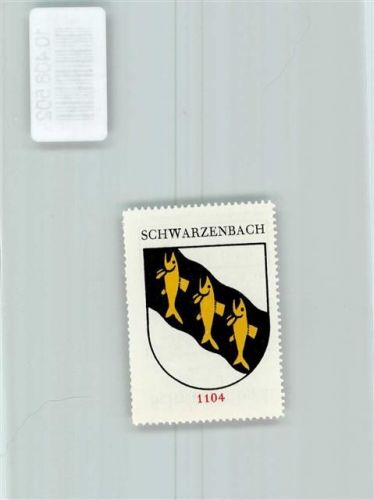 Schwarzenbach Vignette Wappen Kaffee Hag ca 1920-1940 Fische