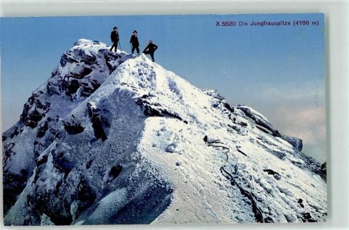 Jungfraujoch Bergsteiger auf der Spitze