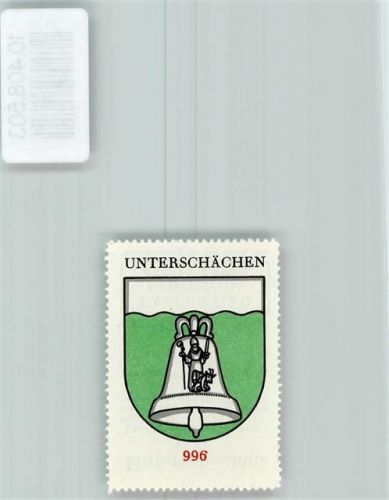 Unterschächen Vignette Wappen Kaffee Hag ca 1920-1940 Glocke Hl. Theodul