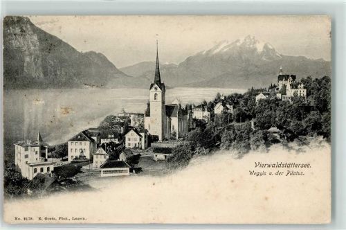 Weggis 1906 Kirche Pilatus
