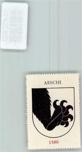 Aeschi b. Spiez Vignette Wappen Kaffee Hag 1920-1940