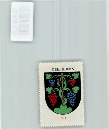 3653 Oberhofen am Thunersee - Vignette Wappen Kaffee Hag ca 1920-1940 Weinstock