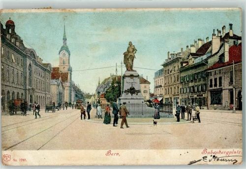 Bern 1903 Bubenbergplatz Denkmal