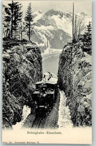 Brünig Brünigbahn Einschnitt
