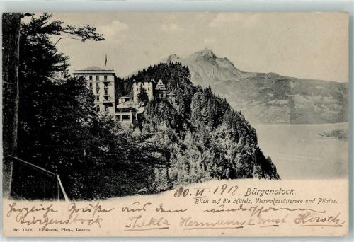 Bürgenstock 1912 Pilatus